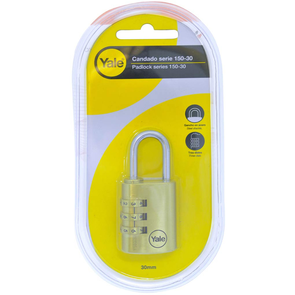CANDADO YALE CLAVE 30mm
