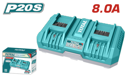 [21494] CARGADOR INTELIGENTE DOBLE PARA BATERIAS 20V INDUSTRIAL TOTAL (UTFCLI2082)