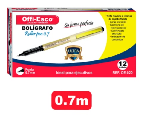 [IH4139] BOLIGRAFO ROLLER PEN 0.7MM EJECUTIVO NEGRO (OE-020)