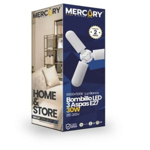 [IH10095] BOMBILLO LED 30W 3 ASPAS ESCUALIZABLE MERCURY E27 (03849)