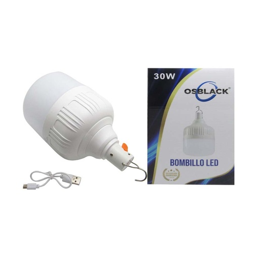 [16821] BOMBILLO LED 30W RECARGABLE DE EMERGENCIA (BBL-30)