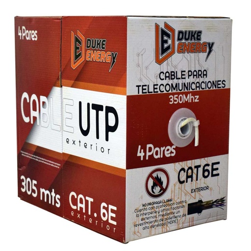 [4852] CABLE UTP N-6E INTERIOR FINO BLANCO