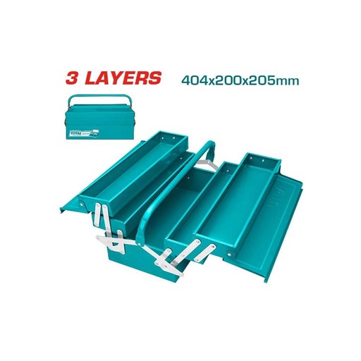 [16562] CAJA DE HERRAMIENTAS 404X200X205MM INDUSTRIAL METALICA TOTAL   (THT10702)