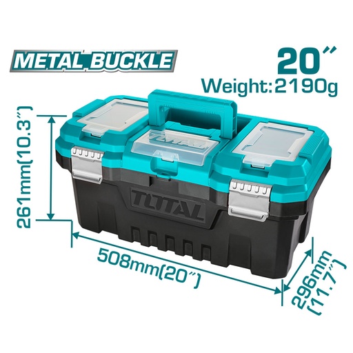[15359] CAJA HERRAMIENTA 20 PLASTICA CIERRE METALICO TOTAL (TPBX0202)