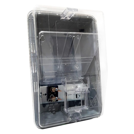 [14249] CAJA PARA CONTADOR PLASTICA MONOFASICA POLICARBONATO CON PORTABREAKER INDUMA (T7401-029)