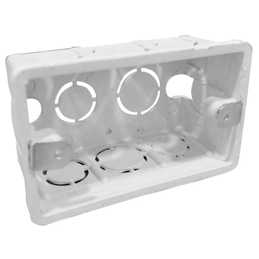 [11498] CAJA PLASTICA 2X4 BLANCA INDUMA CERTIFICADA CON INSERTO