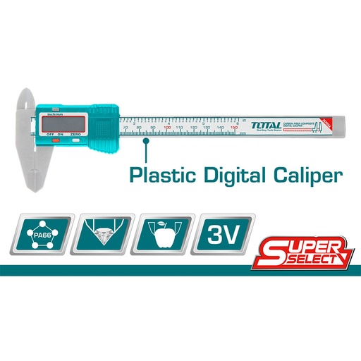 [15469] CALIBRADOR PIE DE REY 3V DIGITAL PLASTICO SUPER SELECT TOTAL (TMT331501)