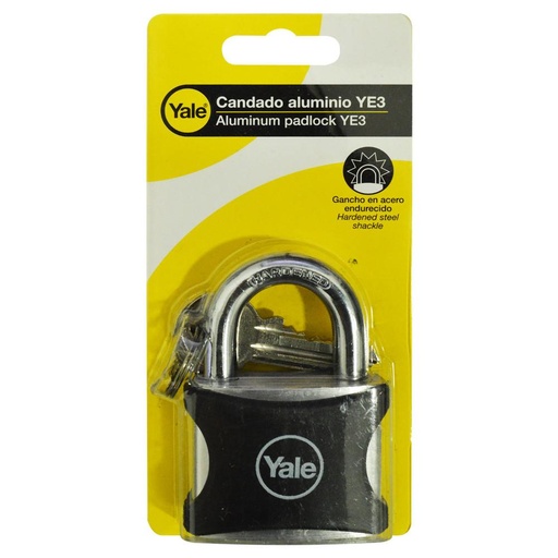 [11812] CANDADO YALE ENCAUCHETADO NEGRO 50MM ALUMINIO (8859)