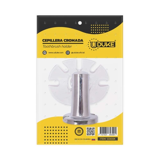 [12300K] CEPILLERA CROMADA EN BLITER UDUKE (9114)