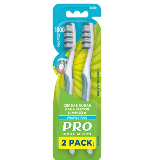 [7501086454181] CEPILLO DE DIENTES X 2 PRO 1000 DOBLE ACCION